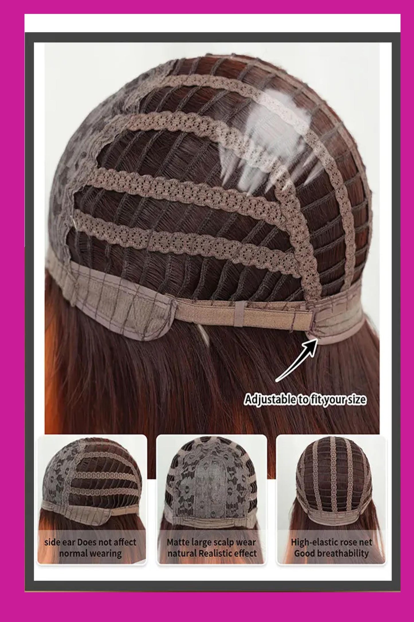 Chocolate Mint Bliss Wig – 26" Straight Brown & Mint Green Stunner with Unique Bangs
