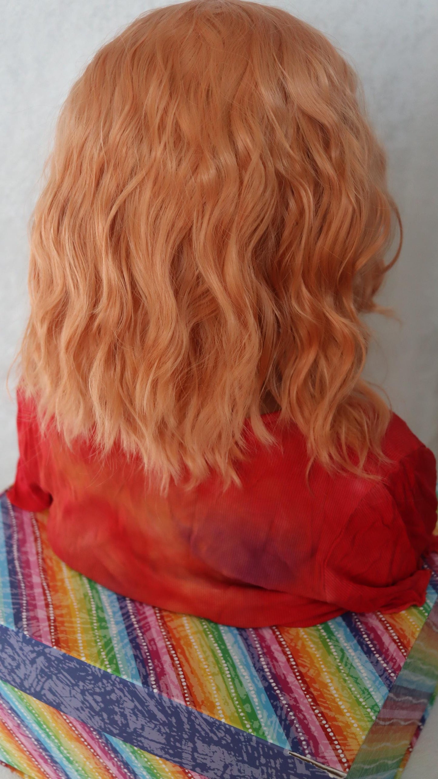 Peach Glow Loose Wave Wig β 12-Inch Lightweight Front Lace Wig | Everyday Glueless Style