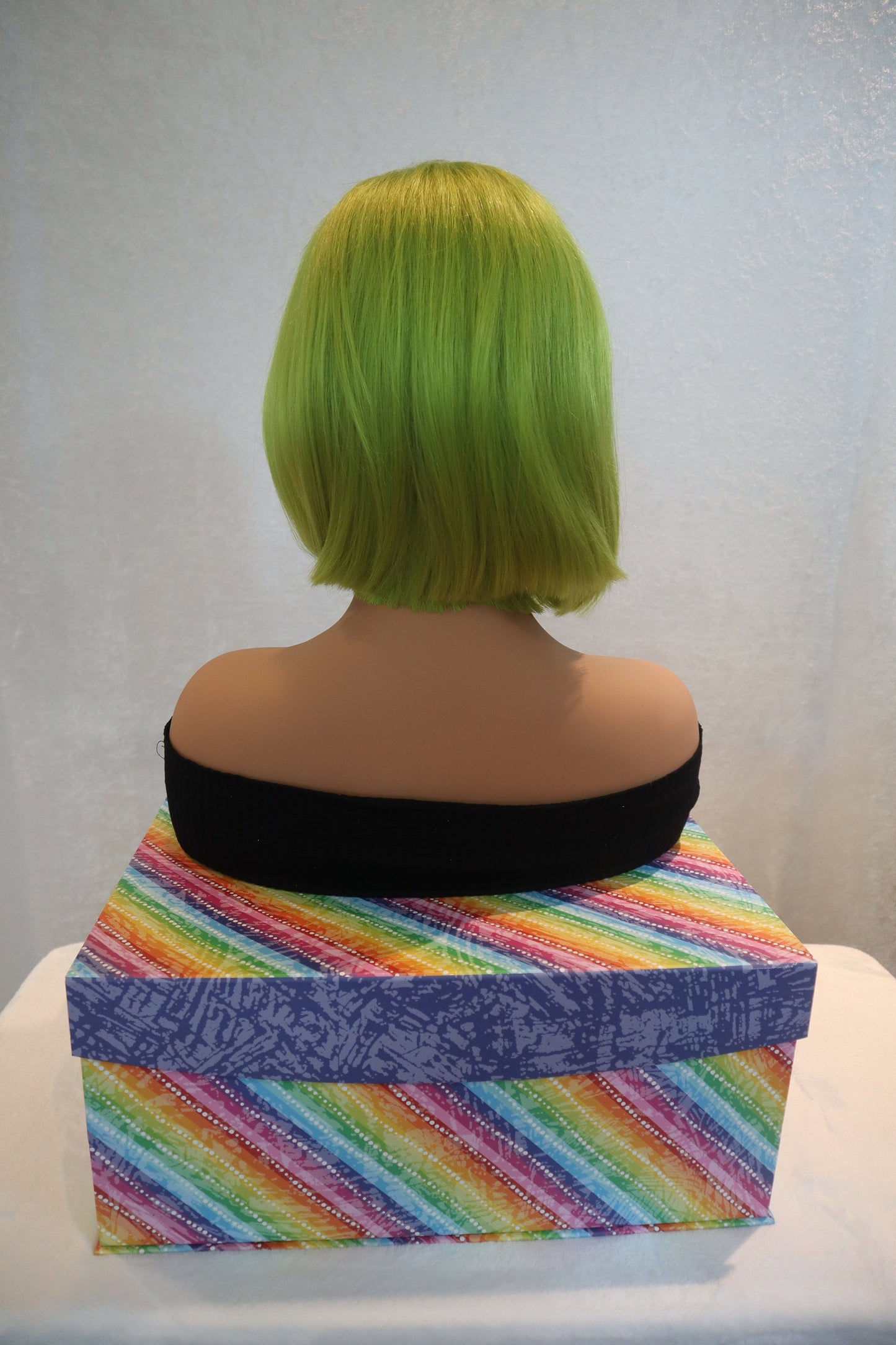 Front lace Neon Green short bob Human hair Wig