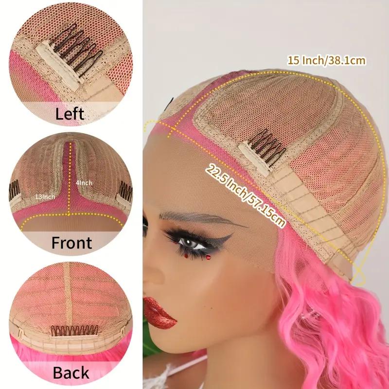 Long Front Lace Wavy Hot Pink Wig - Bold & Beautiful Pink Waves