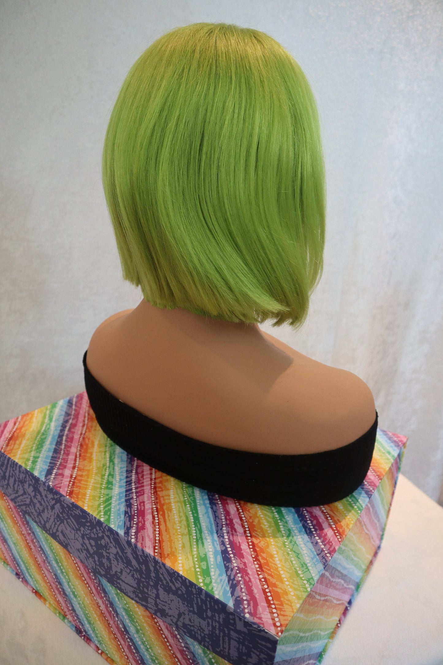 Front lace Neon Green short bob Human hair Wig