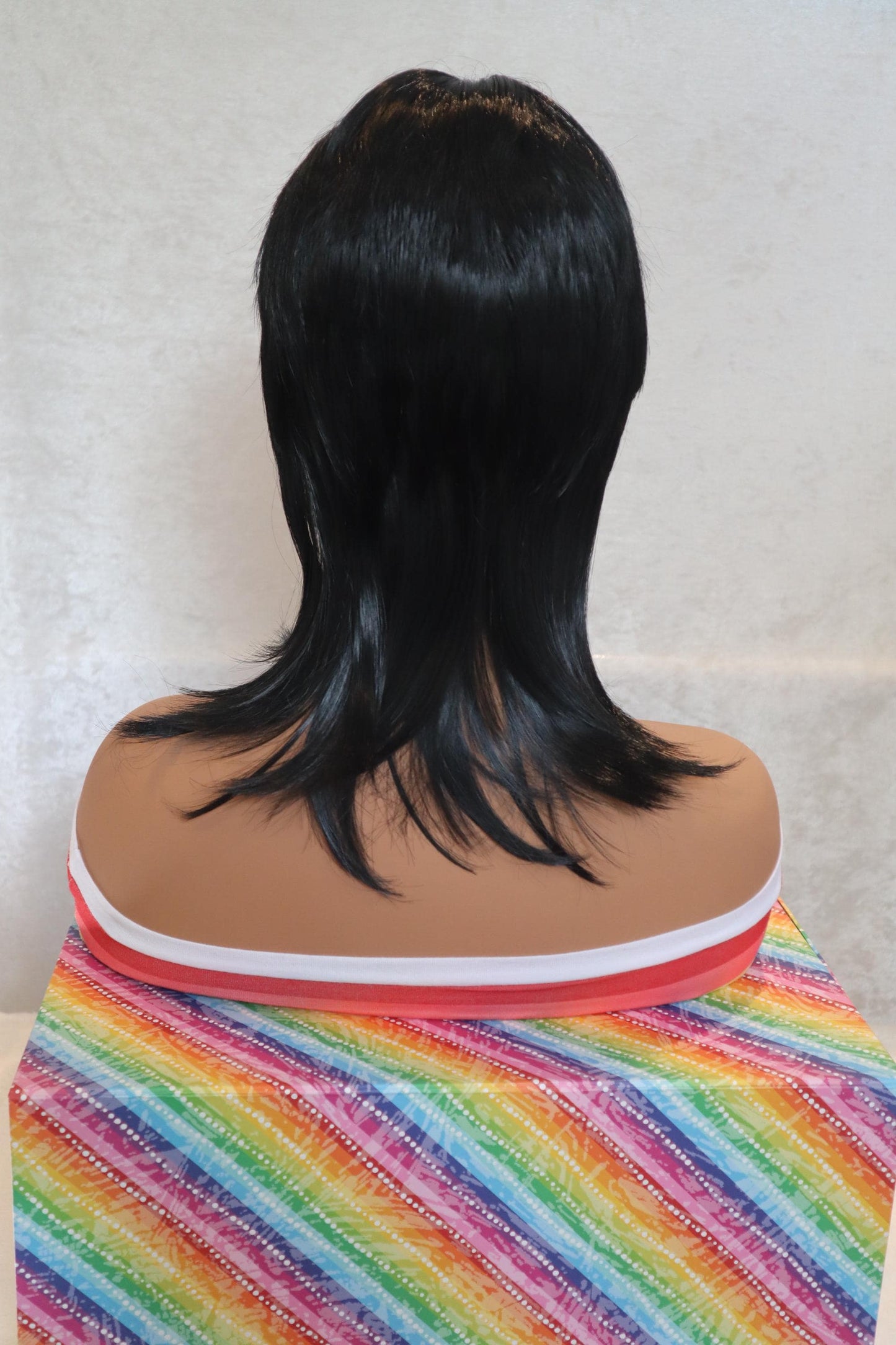 Short Black 80s Mullet Wig for Women | Retro Rocker Style | Perfect for Costume or Everyday Fun