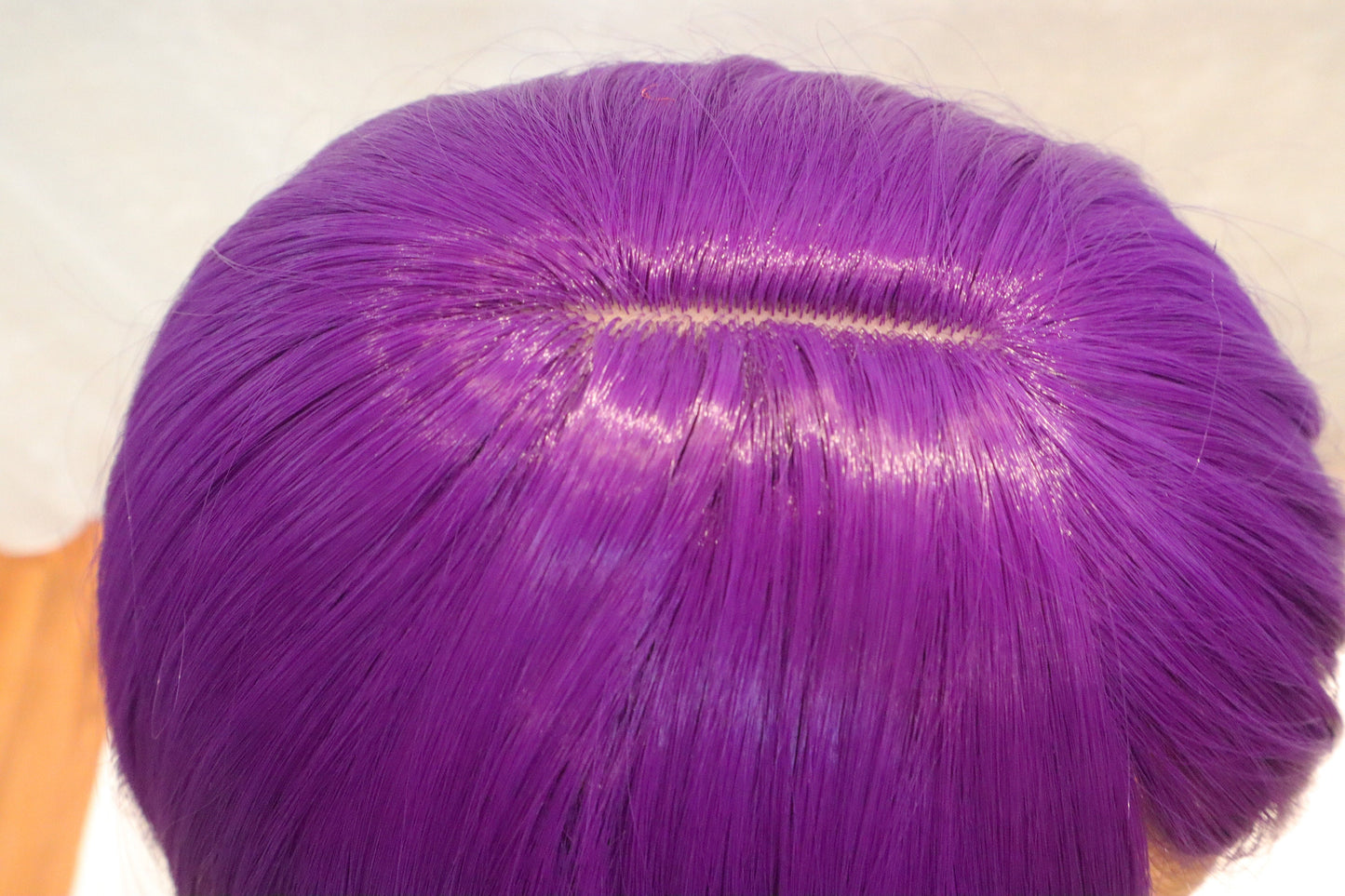 Bright Purple Short Synthetic Wig - Perfect for Parties and Fun Events