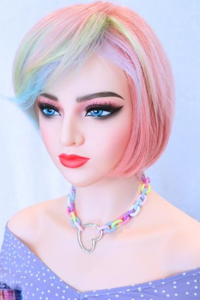 Pastel Dream Short Wig | Pink Wig with Multi-Color Bangs | Colorful Fantasy Look