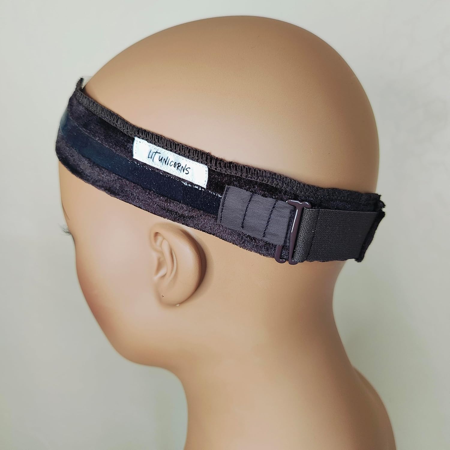 LUX GRIP Lace Wig Gripper Band - Fully Adjustable | Extra Wide Lace | For Lace Front Wigs | Non Slip for All Wigs (Brown)