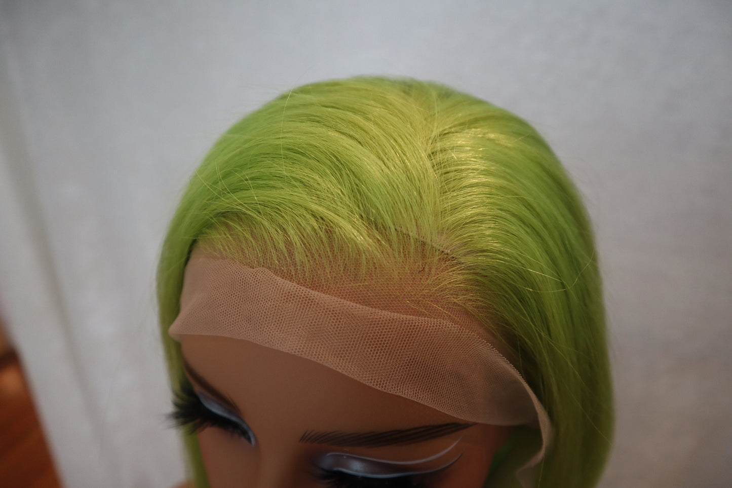 Front lace Neon Green short bob Human hair Wig