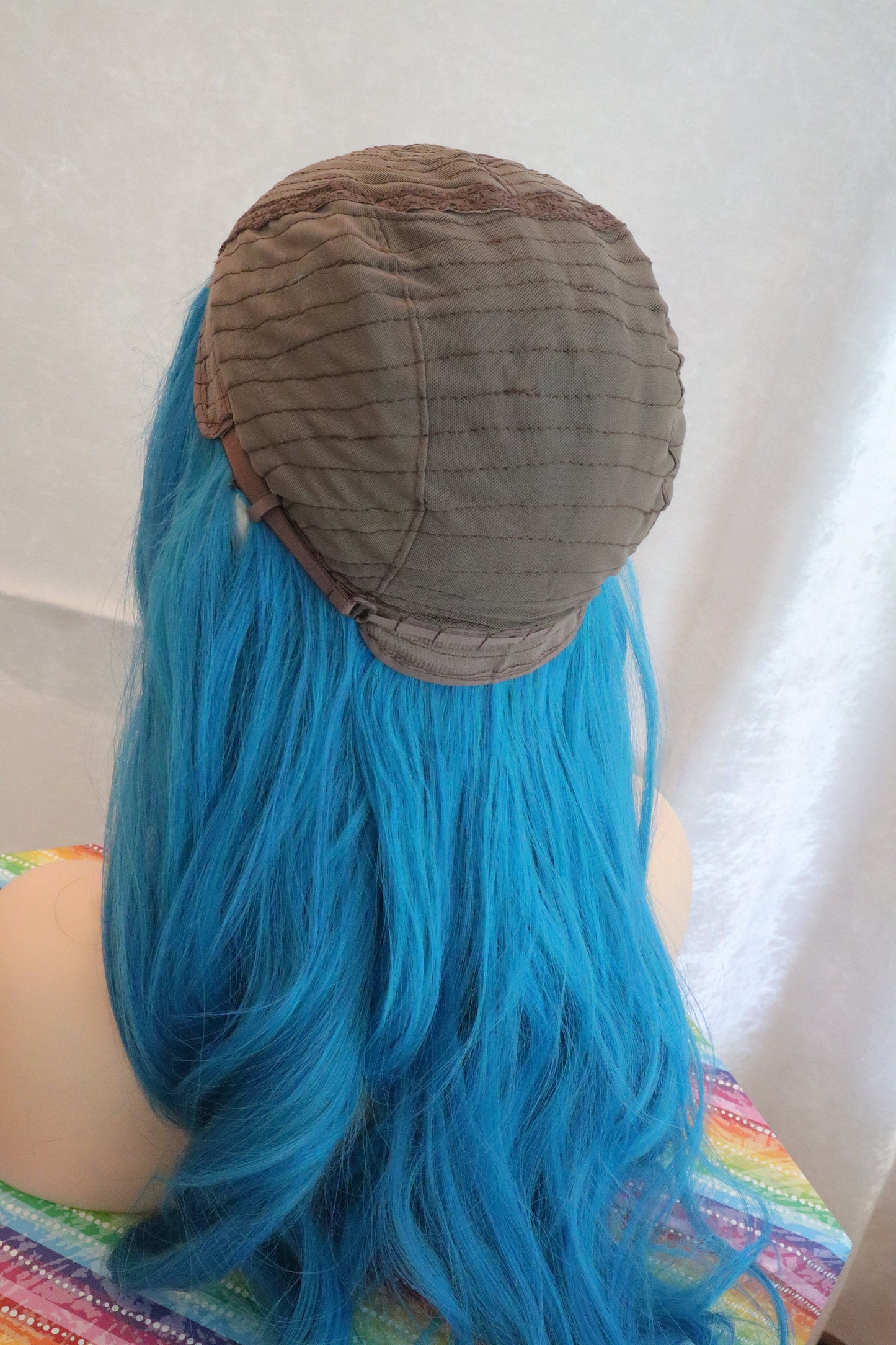 Aqua and Blue Wavy Long Synthetic Wig | Cosplay