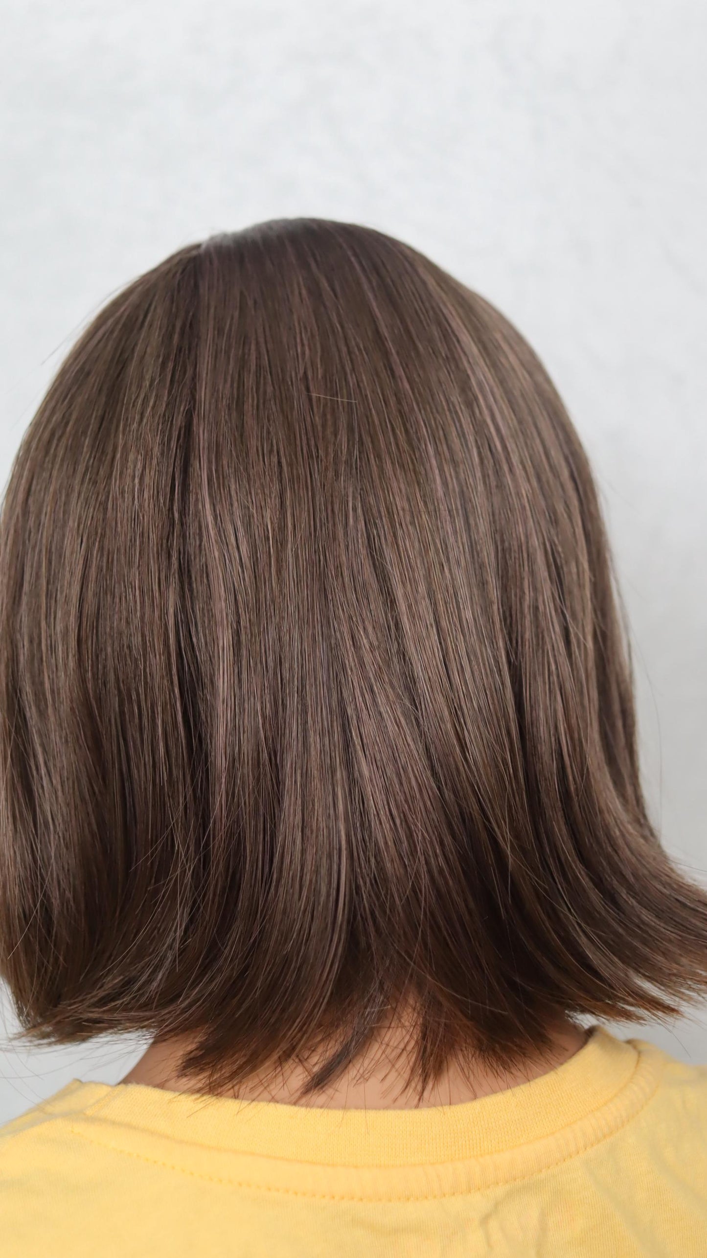 Short Bob Wig with Purple Bangs & Ash Light Brown Base – Bold Synthetic Wig for Everyday Style