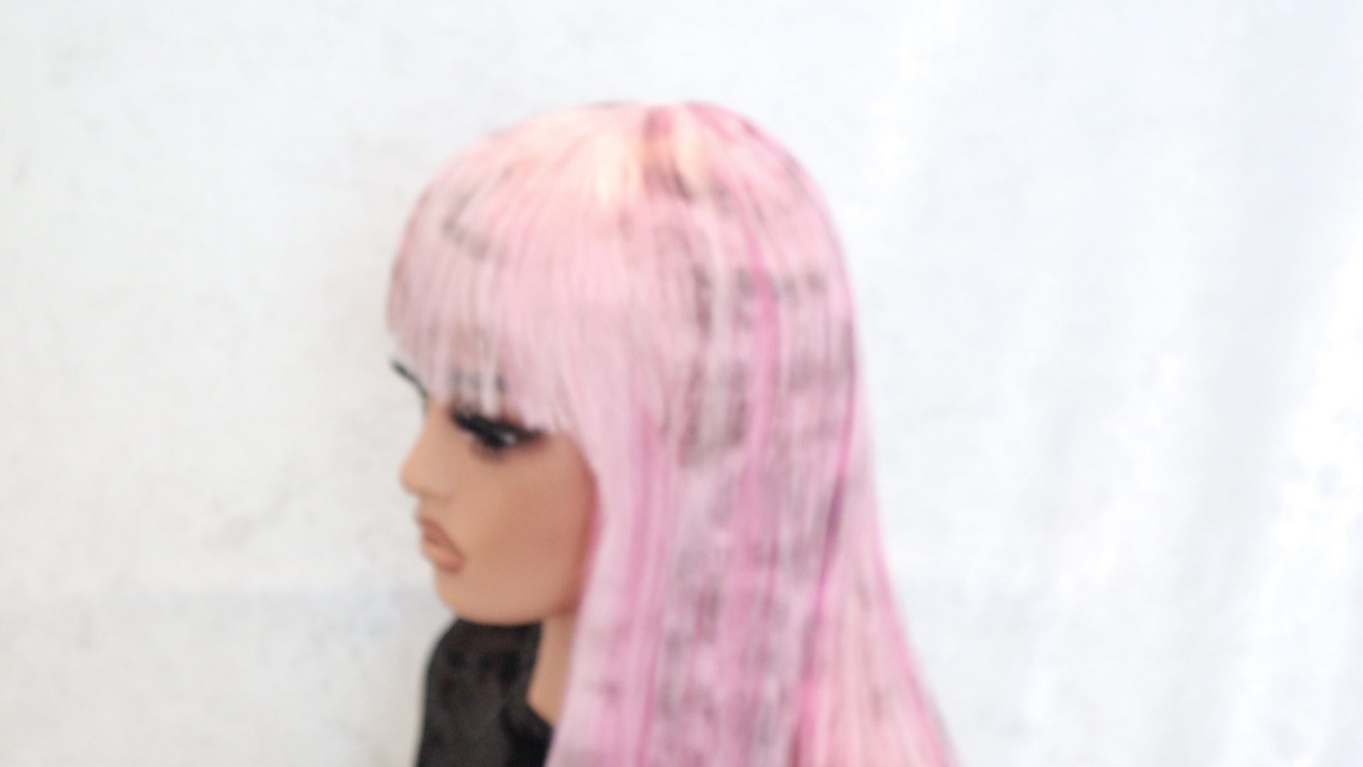 Cheetah pink long straight wig